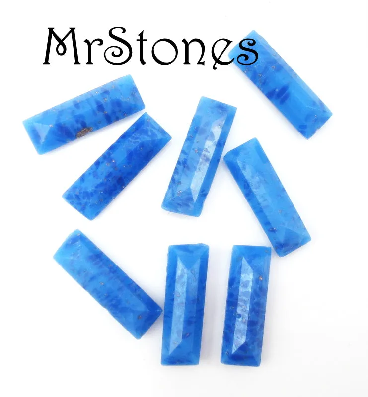 12x4mm (4530/2) TTC Lapis Lazuli French Cut Baguettes 4pc $1.00