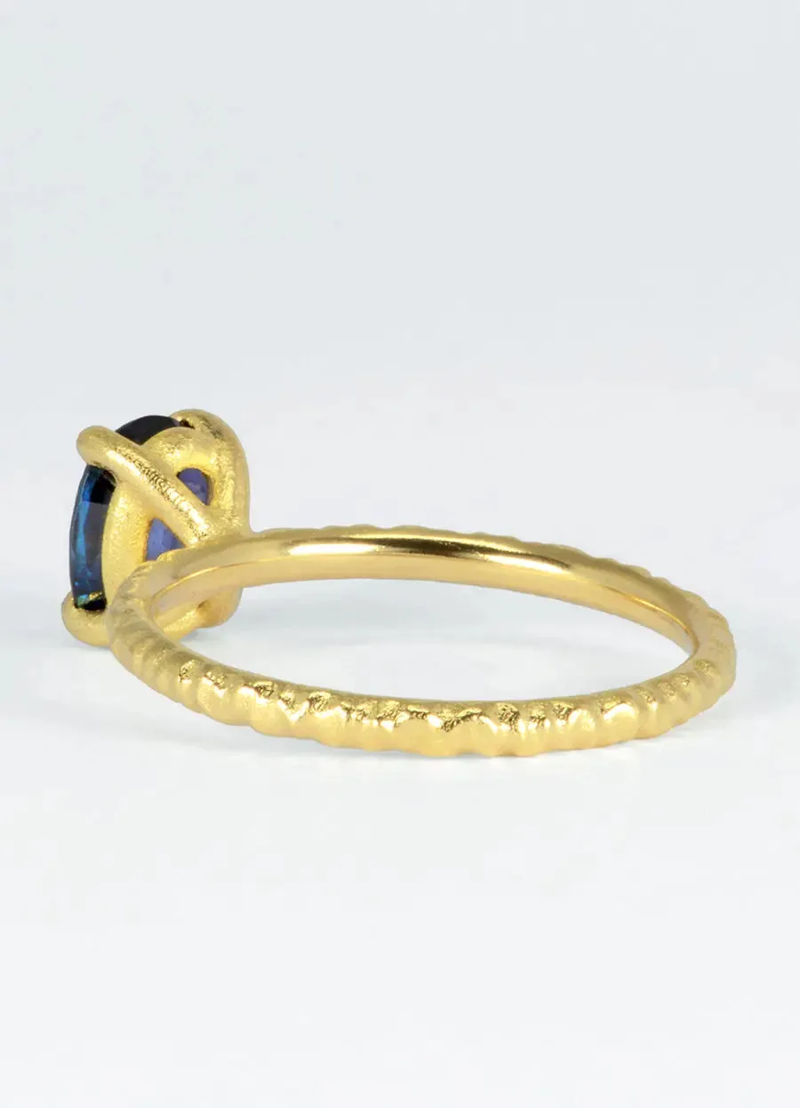 1.54ct Talon Set Sapphire Solitaire Ring