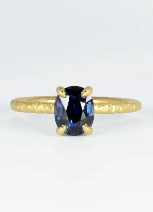 1.54ct Talon Set Sapphire Solitaire Ring