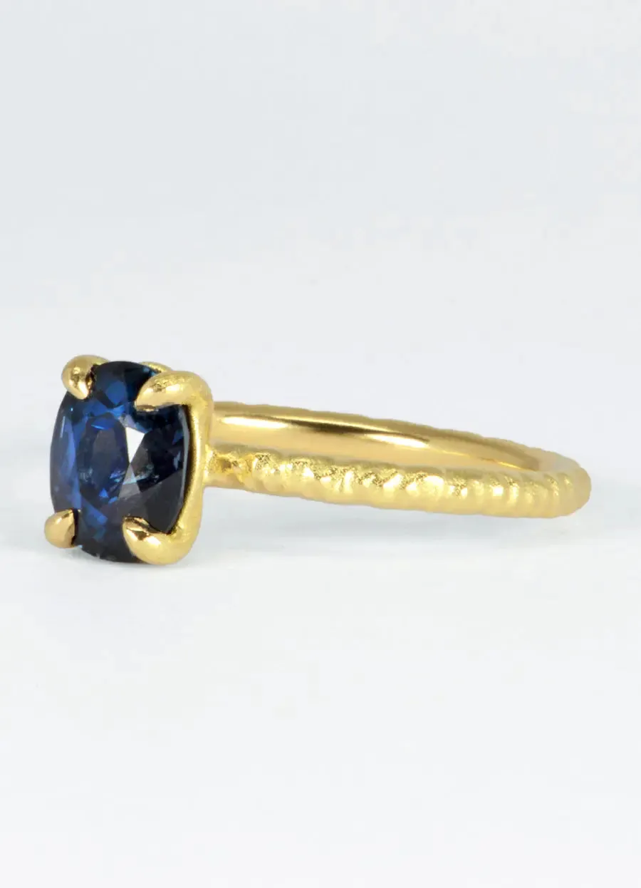 1.54ct Talon Set Sapphire Solitaire Ring