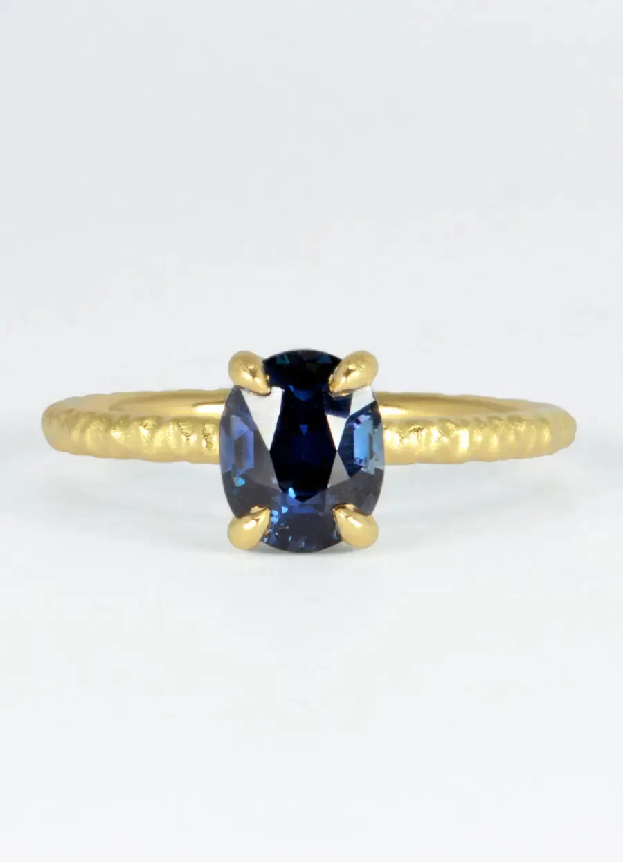 1.54ct Talon Set Sapphire Solitaire Ring