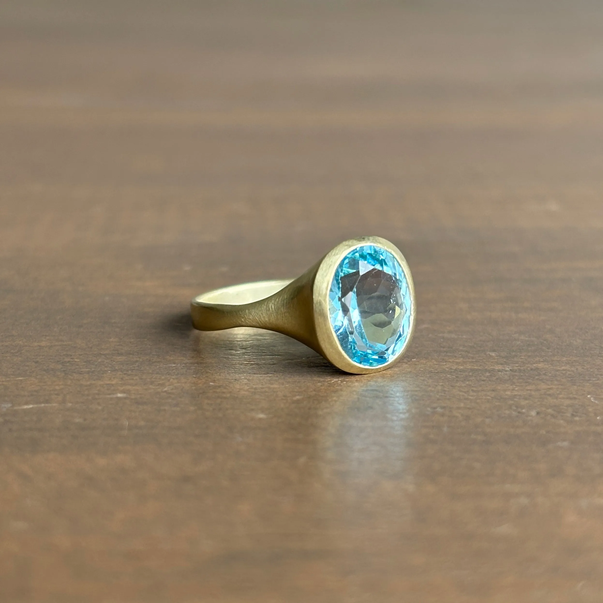 Blue Topaz Amphora Ring