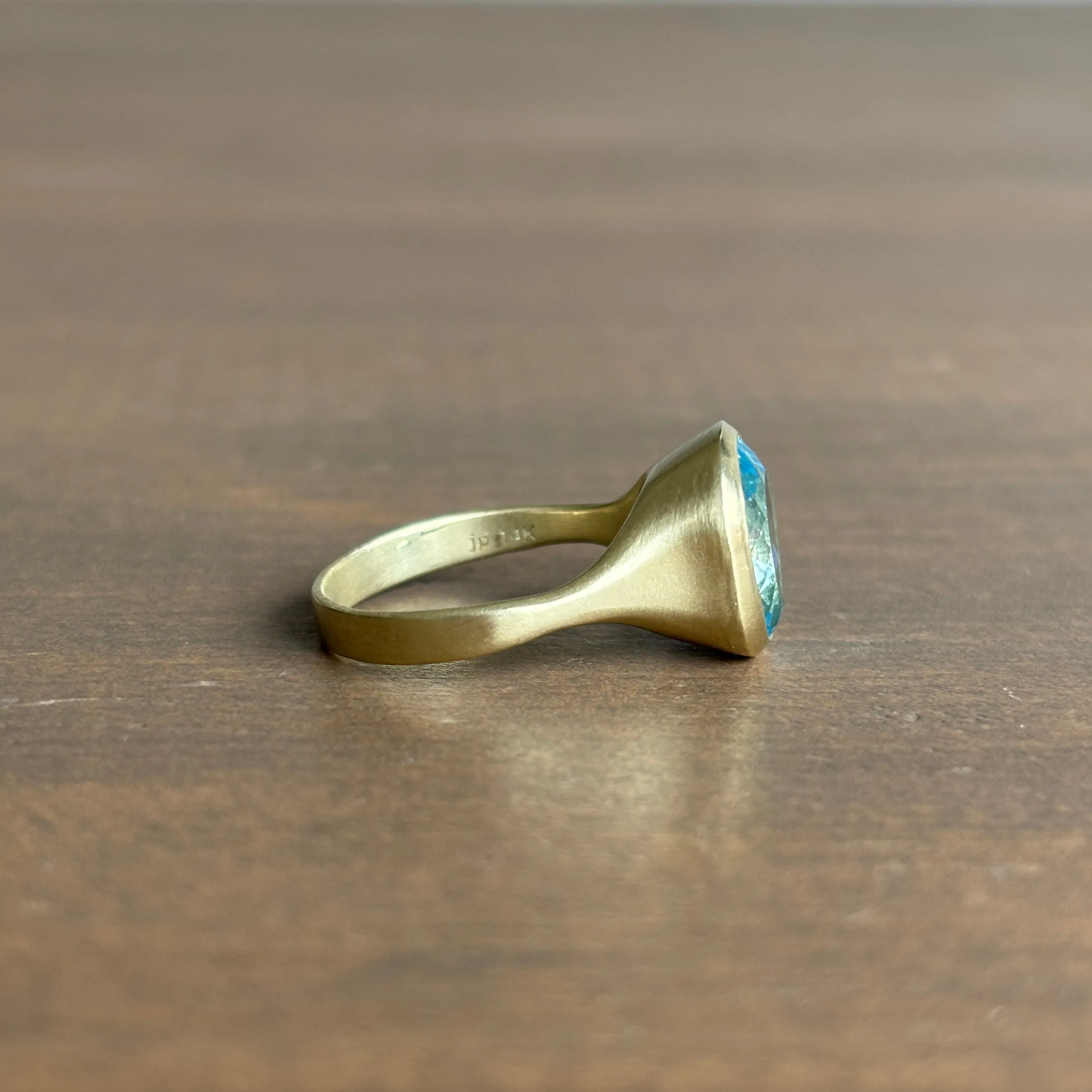 Blue Topaz Amphora Ring