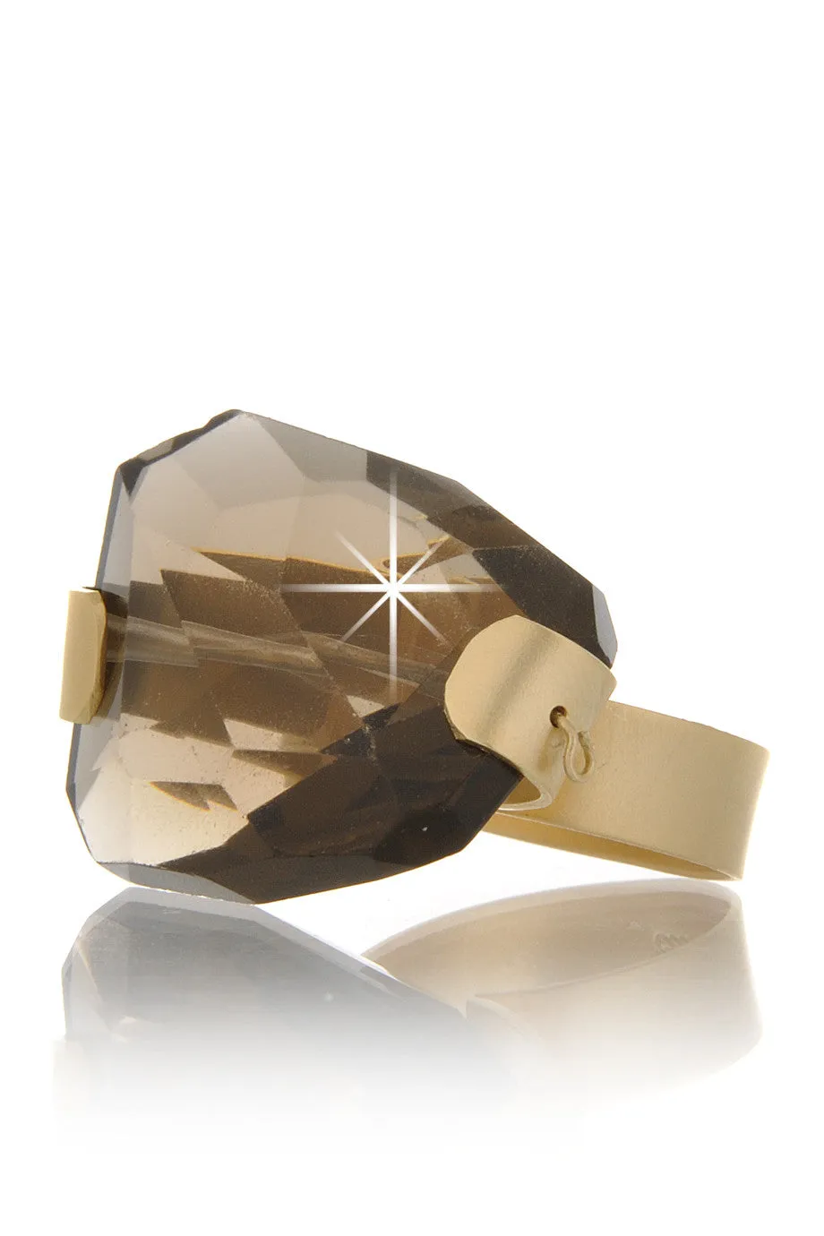 BY THE STONES SMOKY Topaz Gold Ring