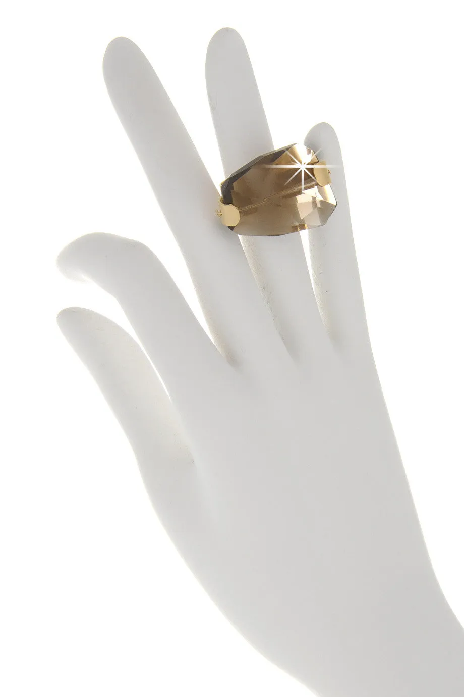 BY THE STONES SMOKY Topaz Gold Ring