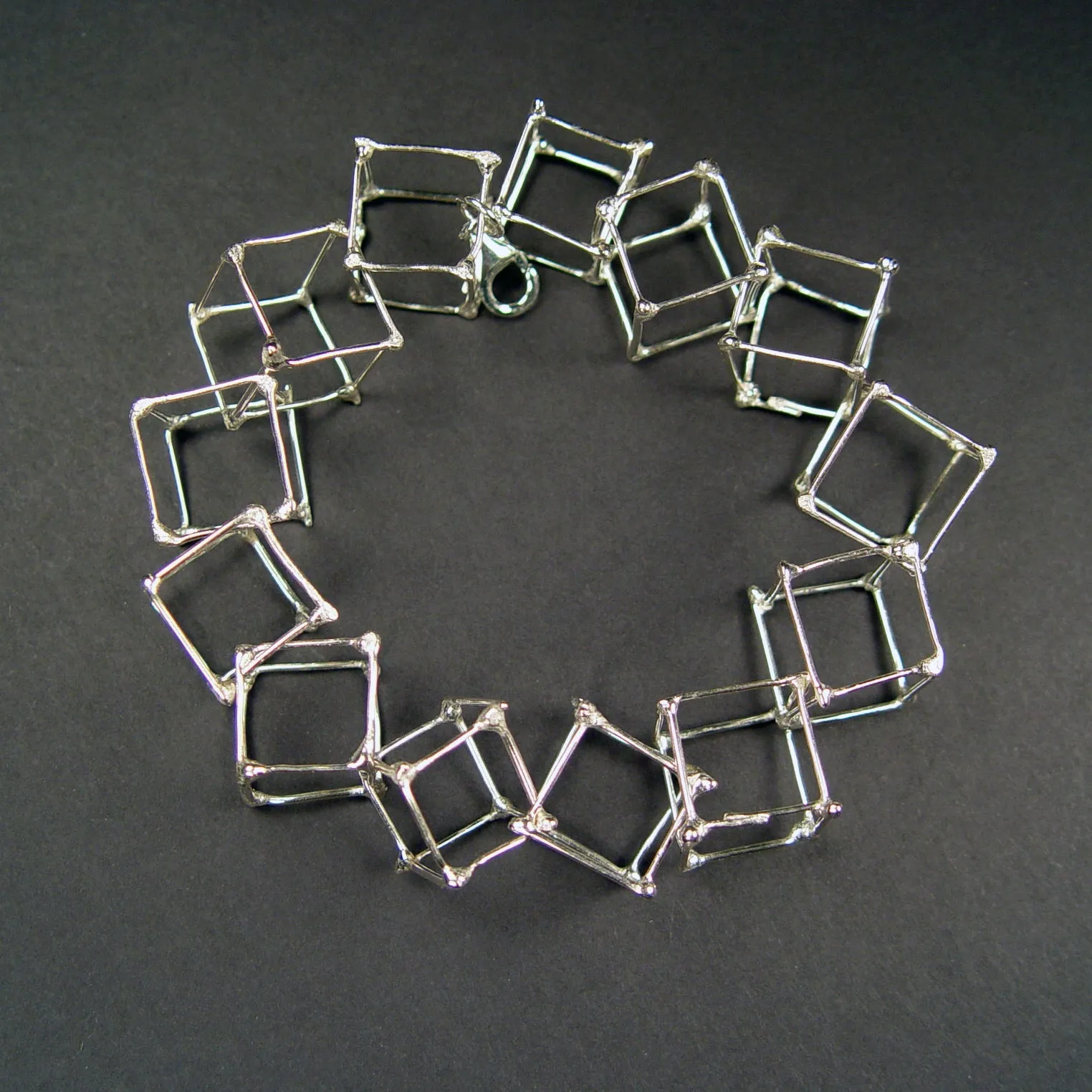 CUBE - SILVER - CU013 Cube Bracelet