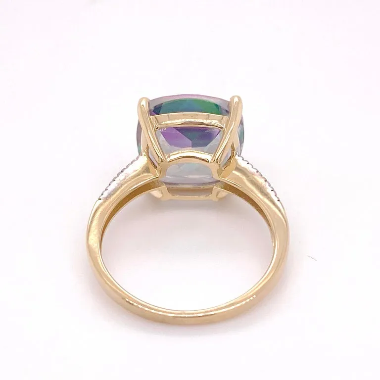 Cushion Mystic Topaz Ring