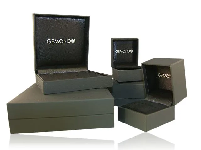Damen 9 Karat Gelbgold Rubin & Diamant Quadrat Cluster Ohrstecker