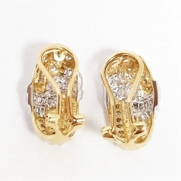 Diamond Knotted French Back Earrings