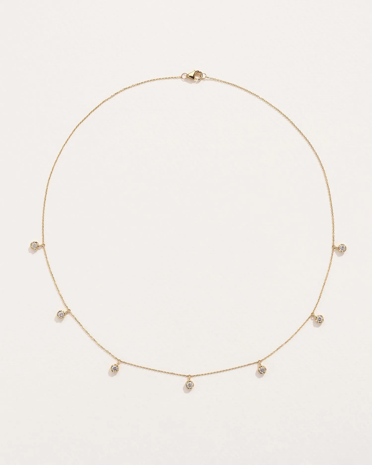 Diamond Station Droplet Necklace