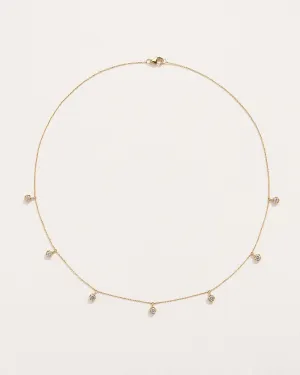 Diamond Station Droplet Necklace