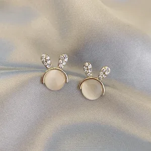 E1445 - Opal Rabbit Earrings