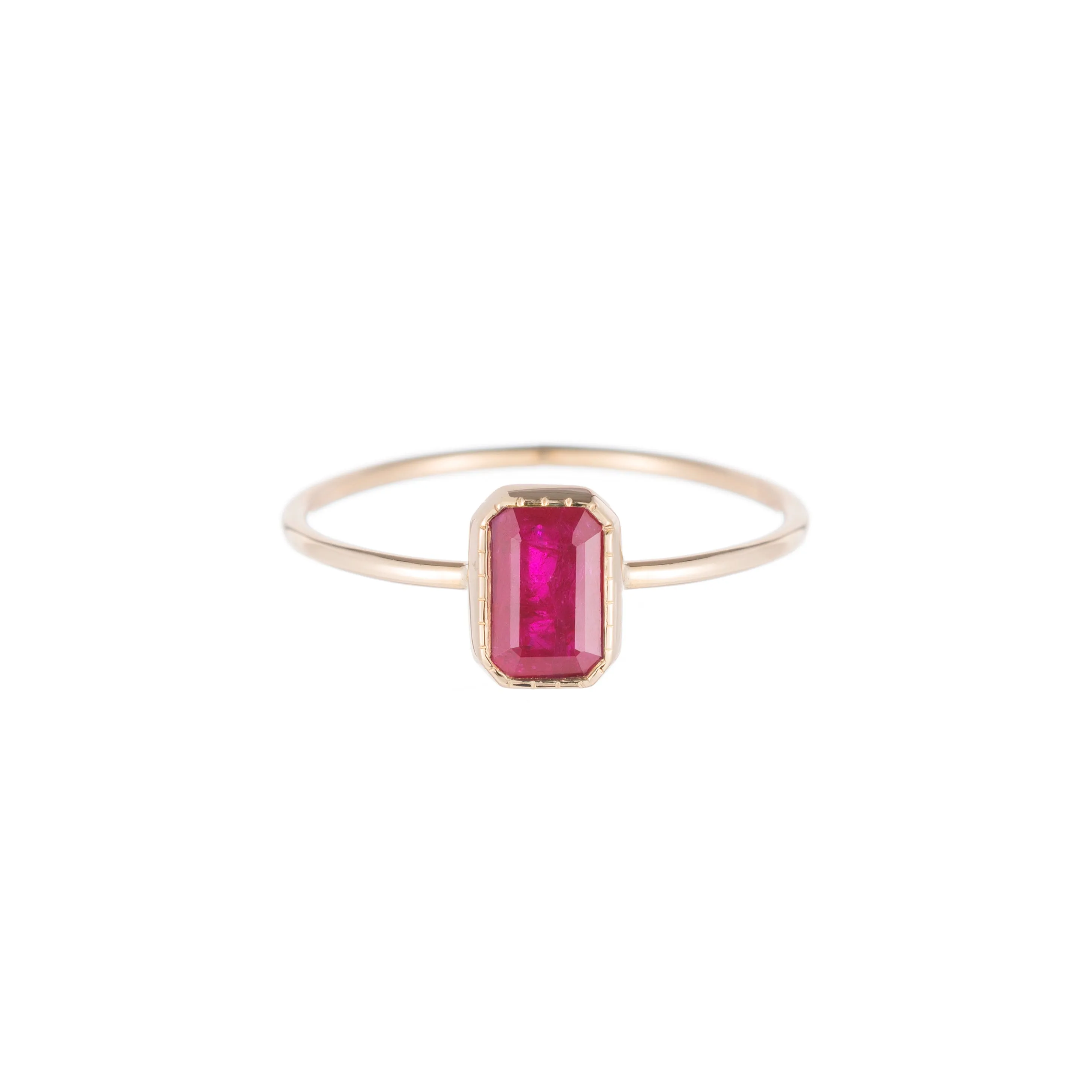 Emerald Cut Ruby Wisp Ring (ready to ship option)*