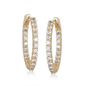 Glimmering Radiance Hoops Earrings