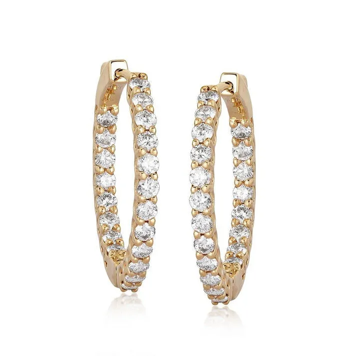 Glimmering Radiance Hoops Earrings