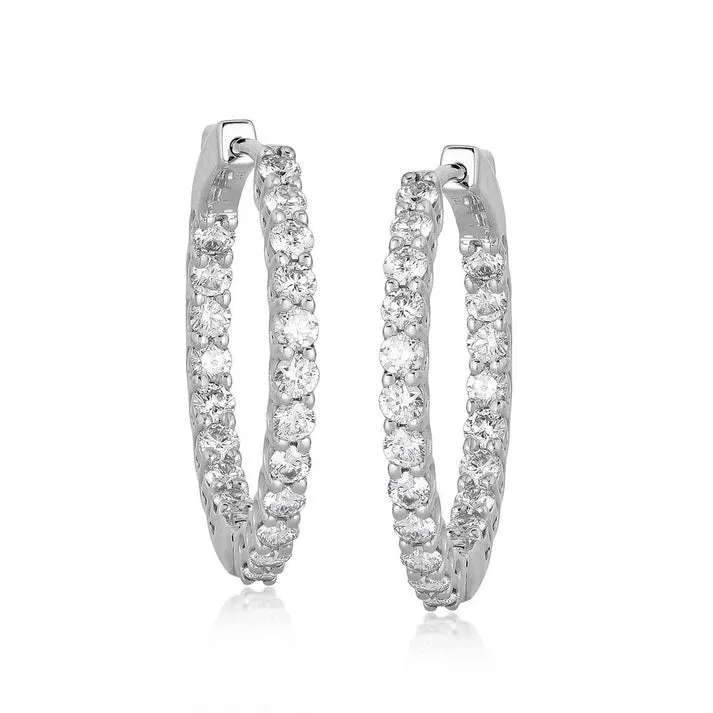 Glimmering Radiance Hoops Earrings