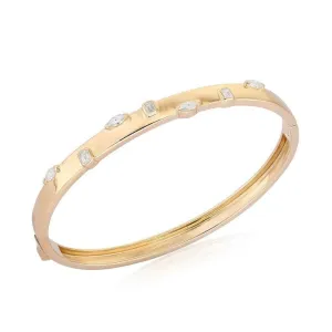 Glimmering Tide Diamond Bangle Bracelet