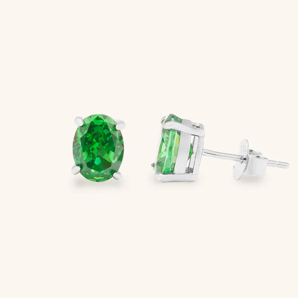 Harmony Oval Stud Earrings