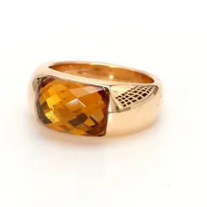 Honey Citrine & Rose Gold Ring