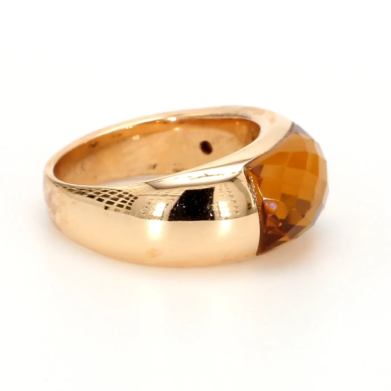 Honey Citrine & Rose Gold Ring