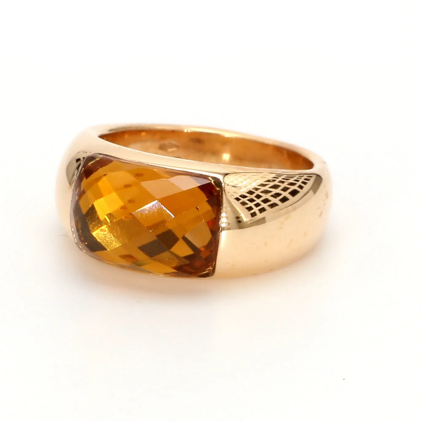 Honey Citrine & Rose Gold Ring