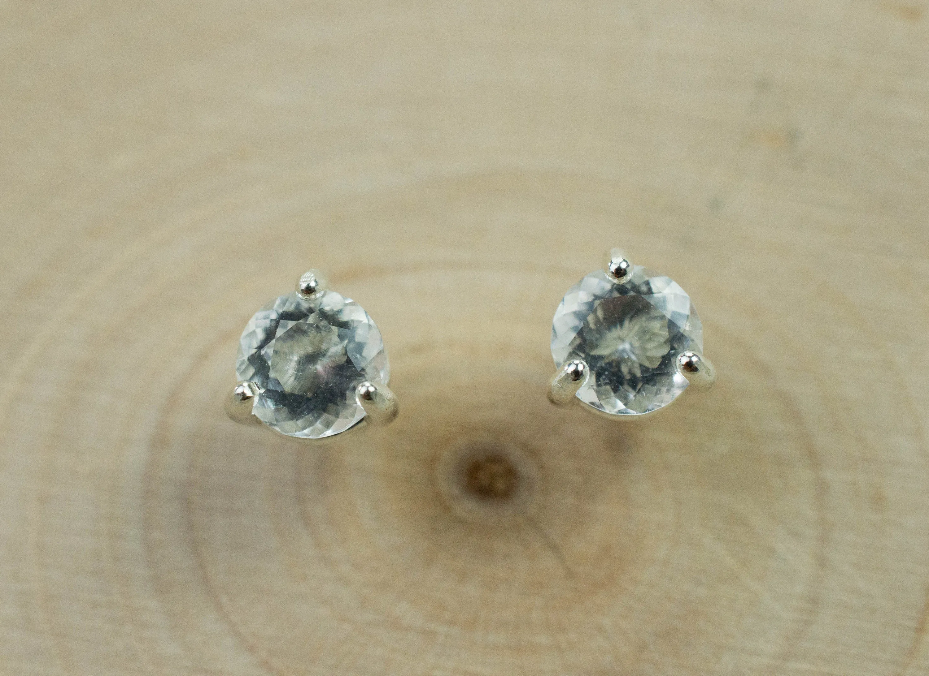 Hyalite Opal Earrings, Genuine Untreated Mexican Opals; 0.625cts