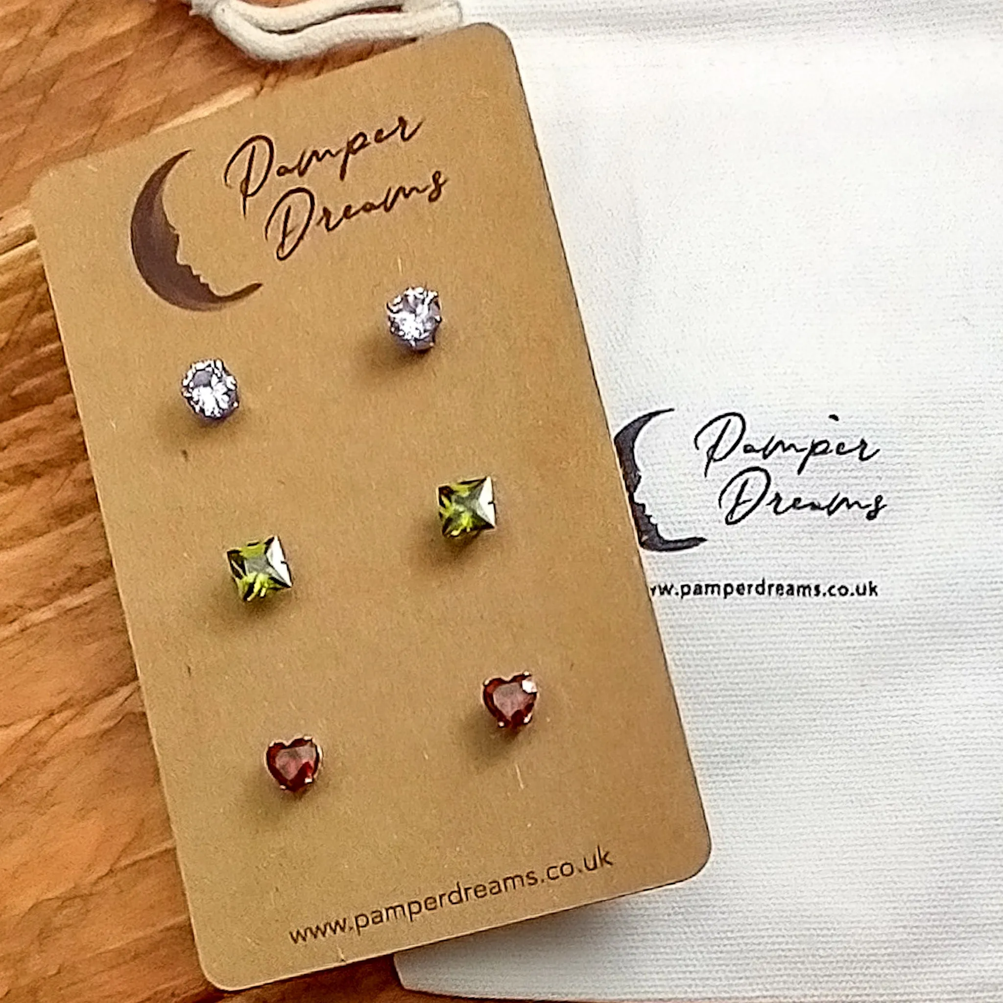 Hypoallergenic Stainless Steel CZ Earring Set 3 Pairs Silver Colour 637