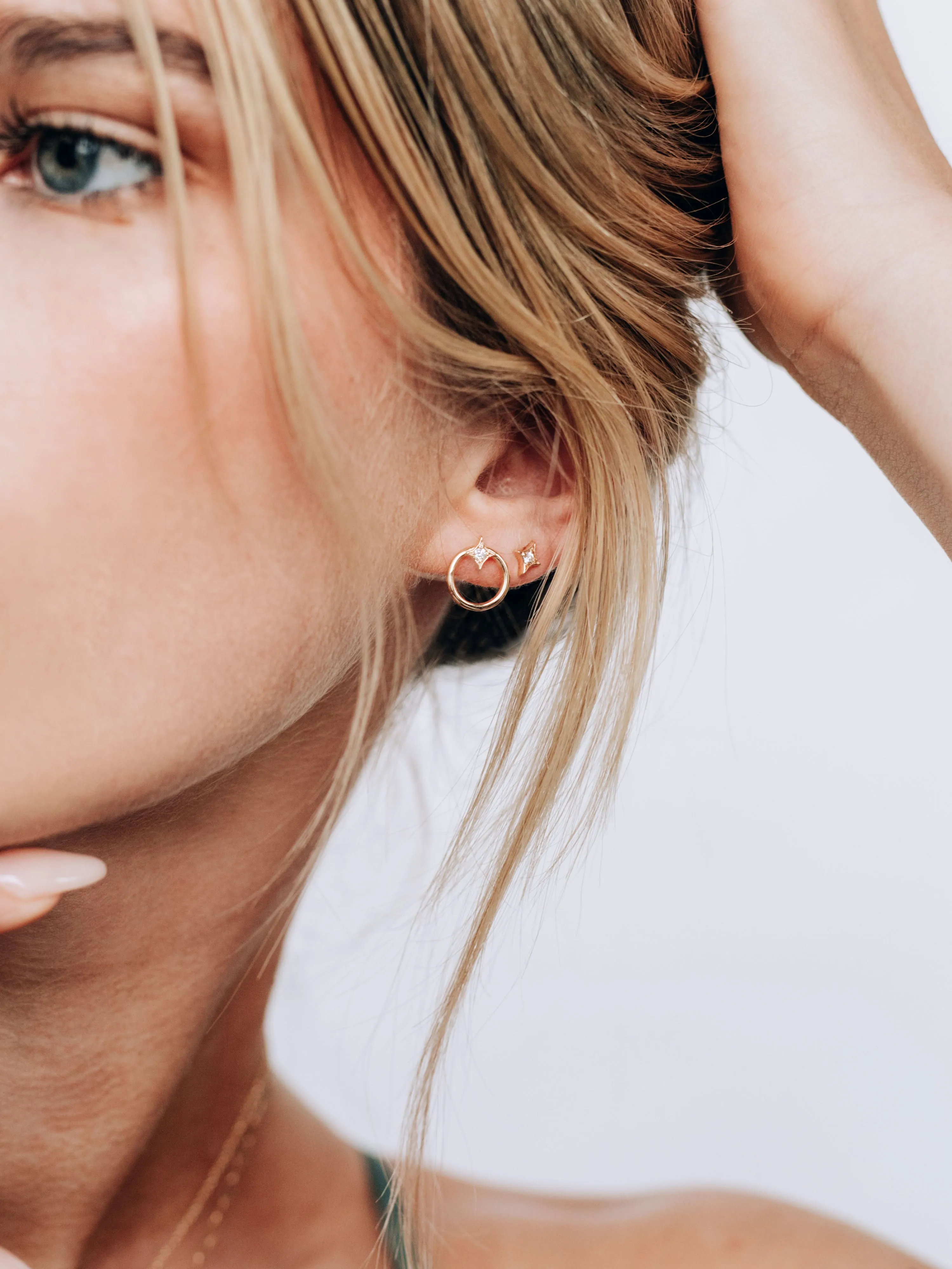 Jac Jo Mini Gothic Diamond Studs