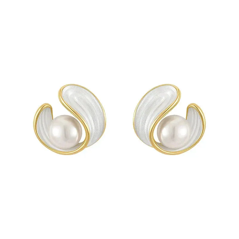 Joanna- Luxury White Opal Earrings