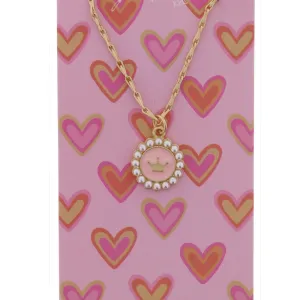 Kids Gold Crown Pearl Necklace