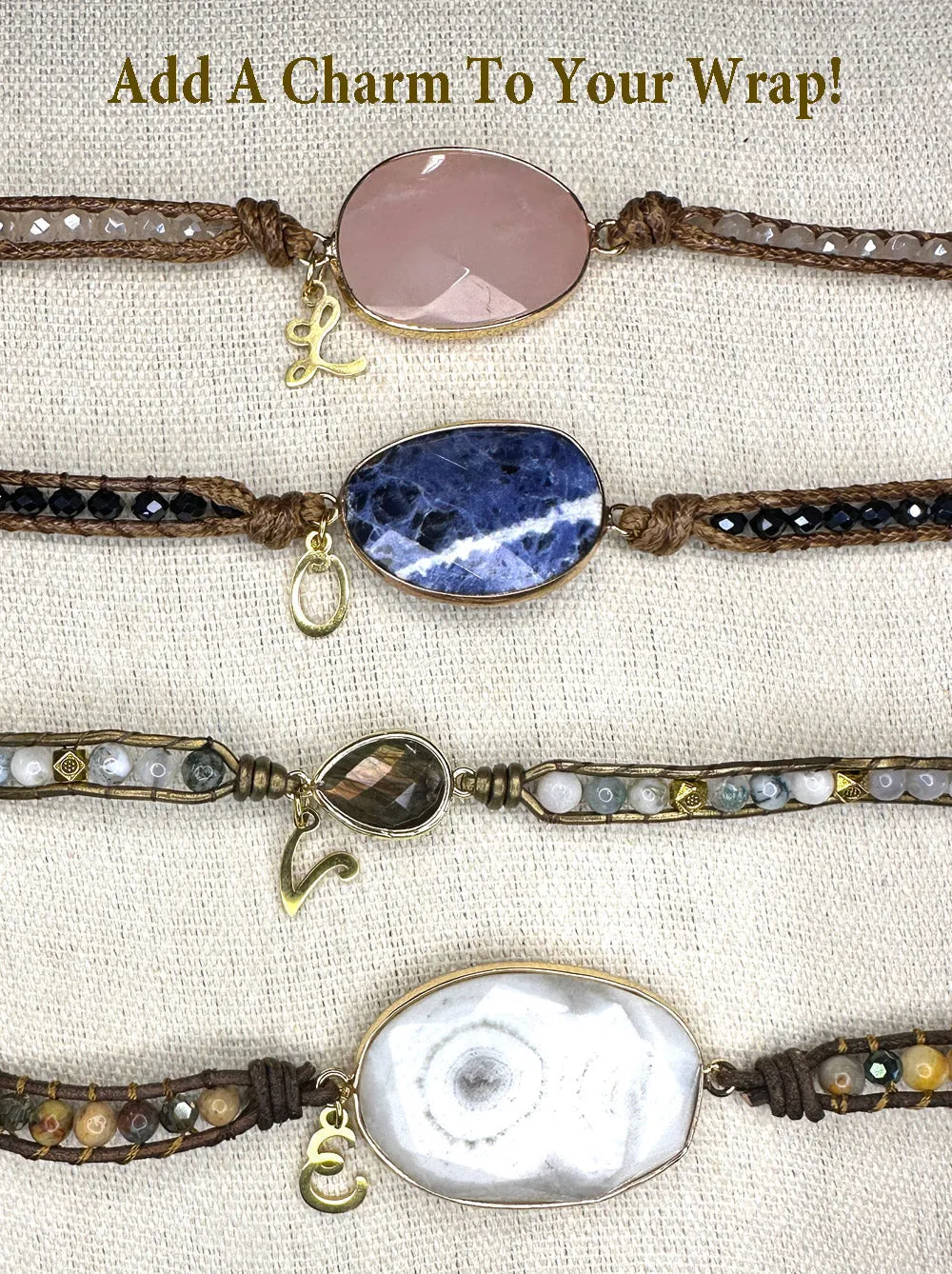 Lapis Lazuli 5 Wrap Adjustable Bohemian Bracelet
