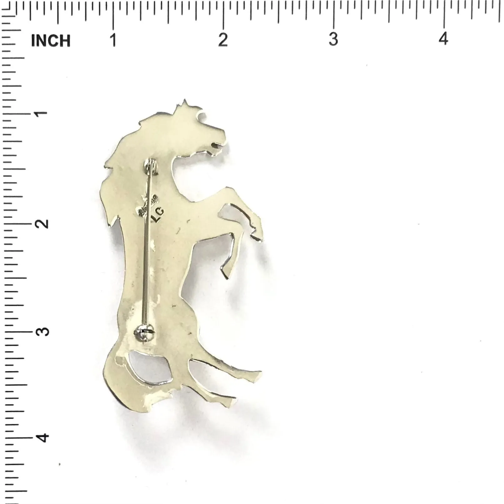 Lee Charley Multi-Gemstone Stamped Horse Pin