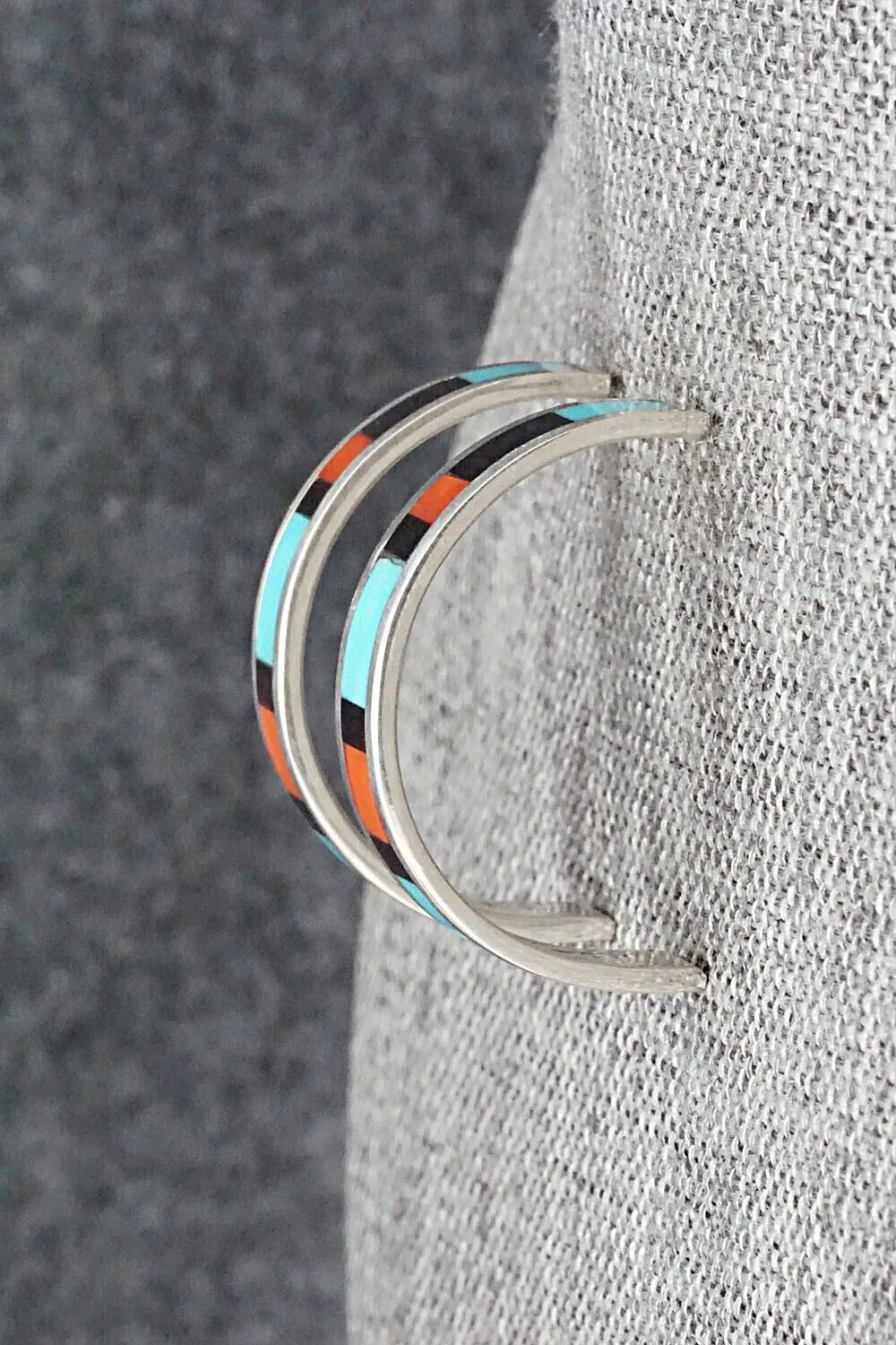 Multi Stone Inlay & Sterling Silver Earrings - Robin Chavez