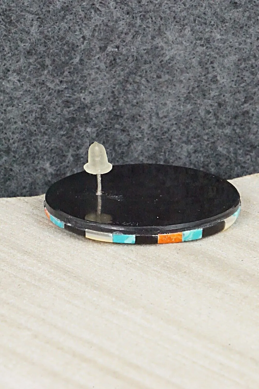 Multi Stone Inlay Earrings - Chaslyn Crespin