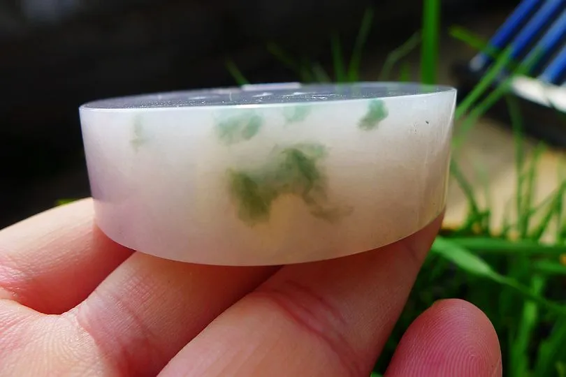 Natural Jade Rough Jadeite Raw (135g,5.6X5.6X1.55cm)