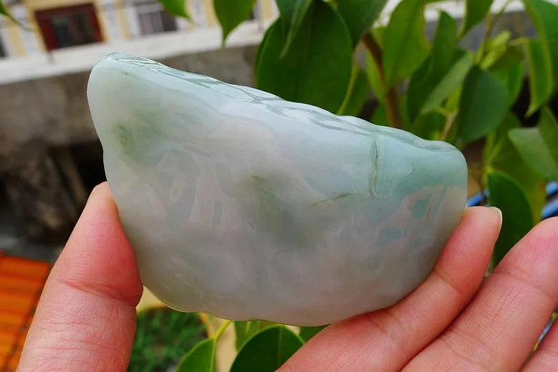 Natural Jade Rough Jadeite Raw (136g,8.2X5.4X2cm)