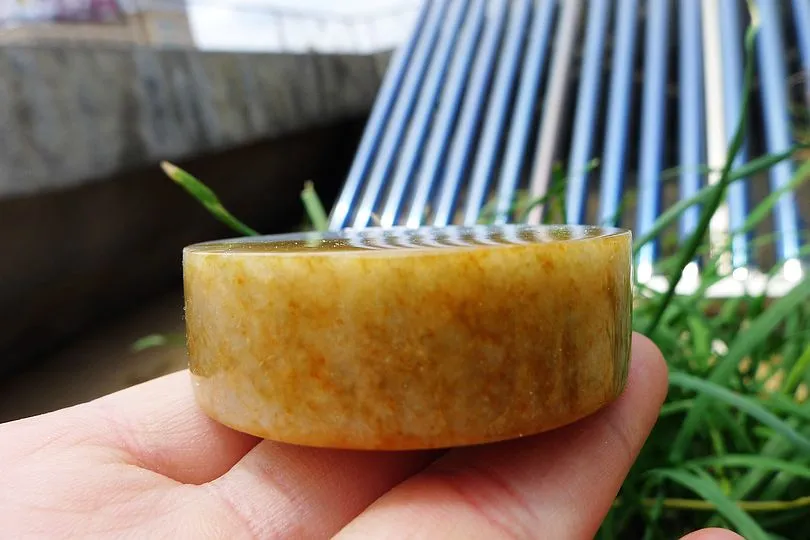 Natural Jade Rough Jadeite Raw (138g,5.5X5.5X1.7cm)