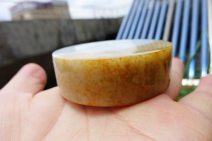 Natural Jade Rough Jadeite Raw (138g,5.5X5.5X1.7cm)
