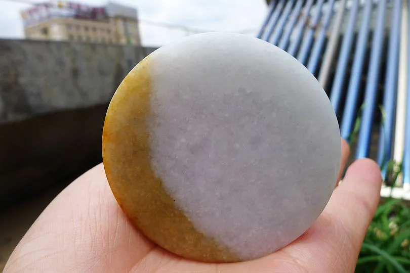 Natural Jade Rough Jadeite Raw (138g,5.5X5.5X1.7cm)