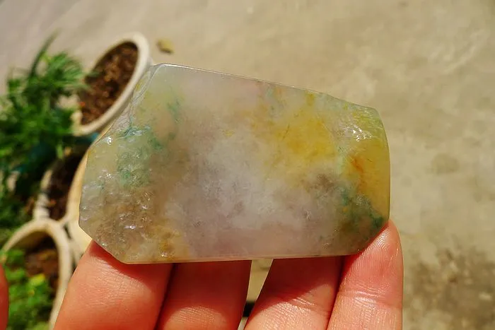 Natural Jade Rough Jadeite Raw (47g,6.6X4.2X0.7cm)