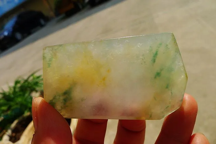Natural Jade Rough Jadeite Raw (47g,6.6X4.2X0.7cm)