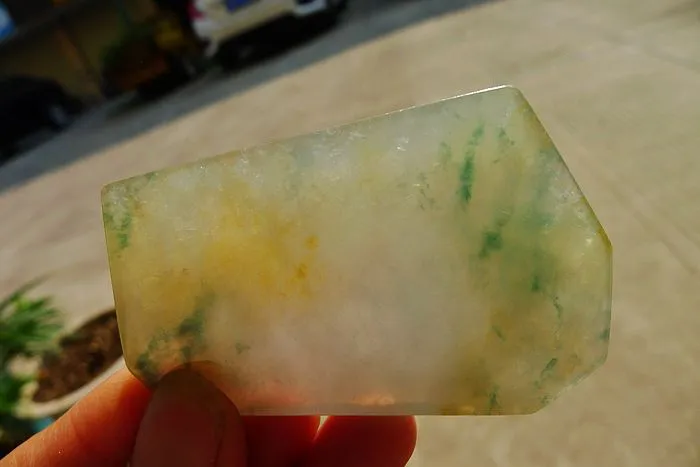 Natural Jade Rough Jadeite Raw (47g,6.6X4.2X0.7cm)