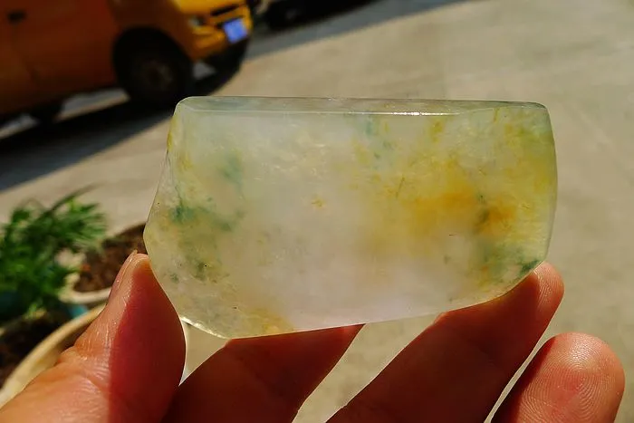 Natural Jade Rough Jadeite Raw (47g,6.6X4.2X0.7cm)