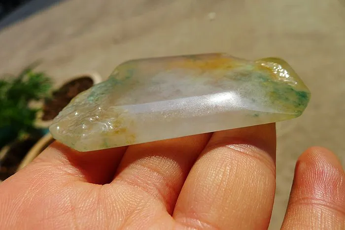 Natural Jade Rough Jadeite Raw (47g,6.6X4.2X0.7cm)