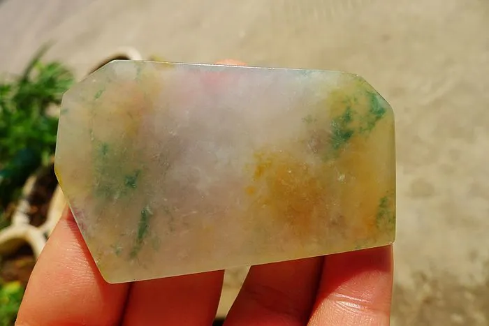 Natural Jade Rough Jadeite Raw (47g,6.6X4.2X0.7cm)