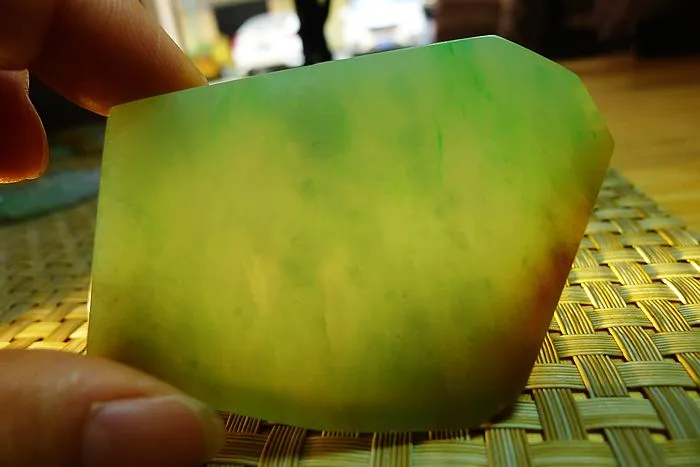 Natural Jade Rough Jadeite Raw (54g,6.4X4.9X0.6cm)