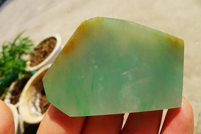 Natural Jade Rough Jadeite Raw (54g,6.4X4.9X0.6cm)