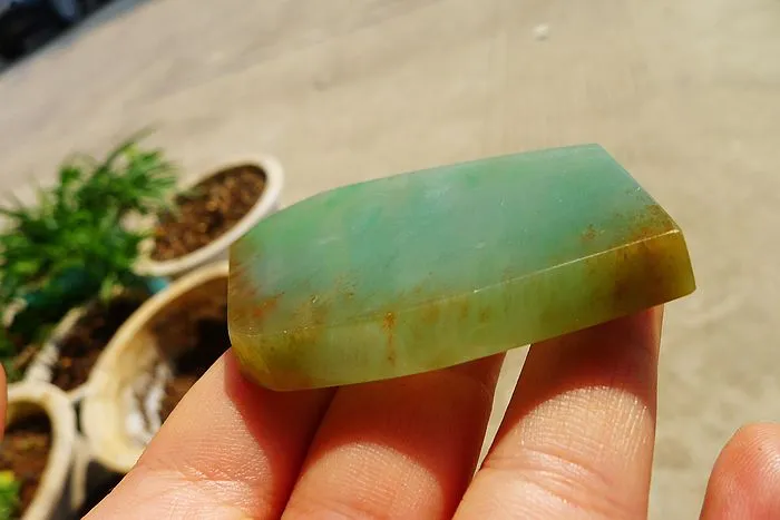 Natural Jade Rough Jadeite Raw (54g,6.4X4.9X0.6cm)