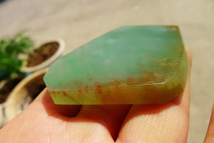 Natural Jade Rough Jadeite Raw (54g,6.4X4.9X0.6cm)