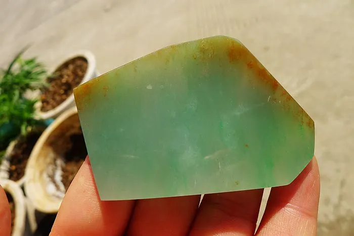 Natural Jade Rough Jadeite Raw (54g,6.4X4.9X0.6cm)
